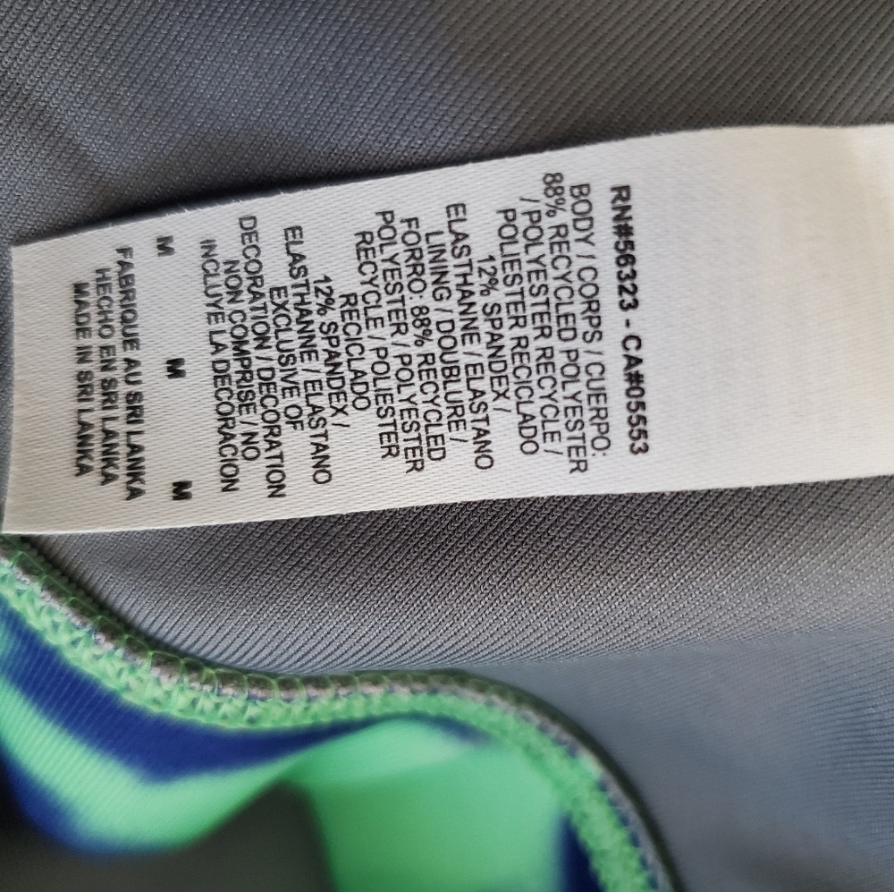 Nike Workout Bra Top Tie Dye Green & Blue Medium - Picture 7 of 8